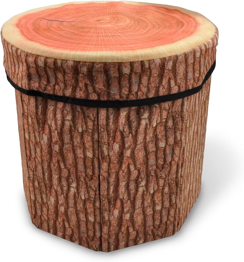 Tree Stump Stool, Cute Folding Storage Toy Box, Collapsible St... | Amazon (US)