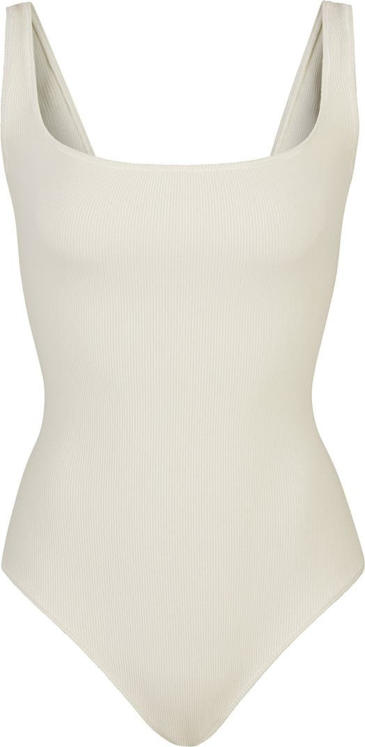 Rib Scoop Stretch Cotton Bodysuit | Nordstrom