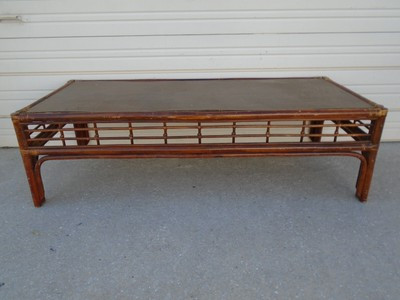 Bamboo Coffee Table Hollywood Regency Rattan West Indies MCM mid century Boho | eBay US