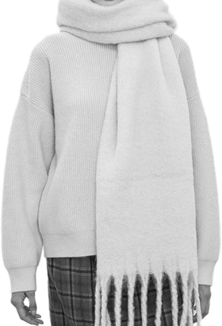 bacxigo Large Chunky Scarf Colorful Cashmere Feel Oversized Scarves Blanket Soft Big Wool Thick W... | Amazon (US)