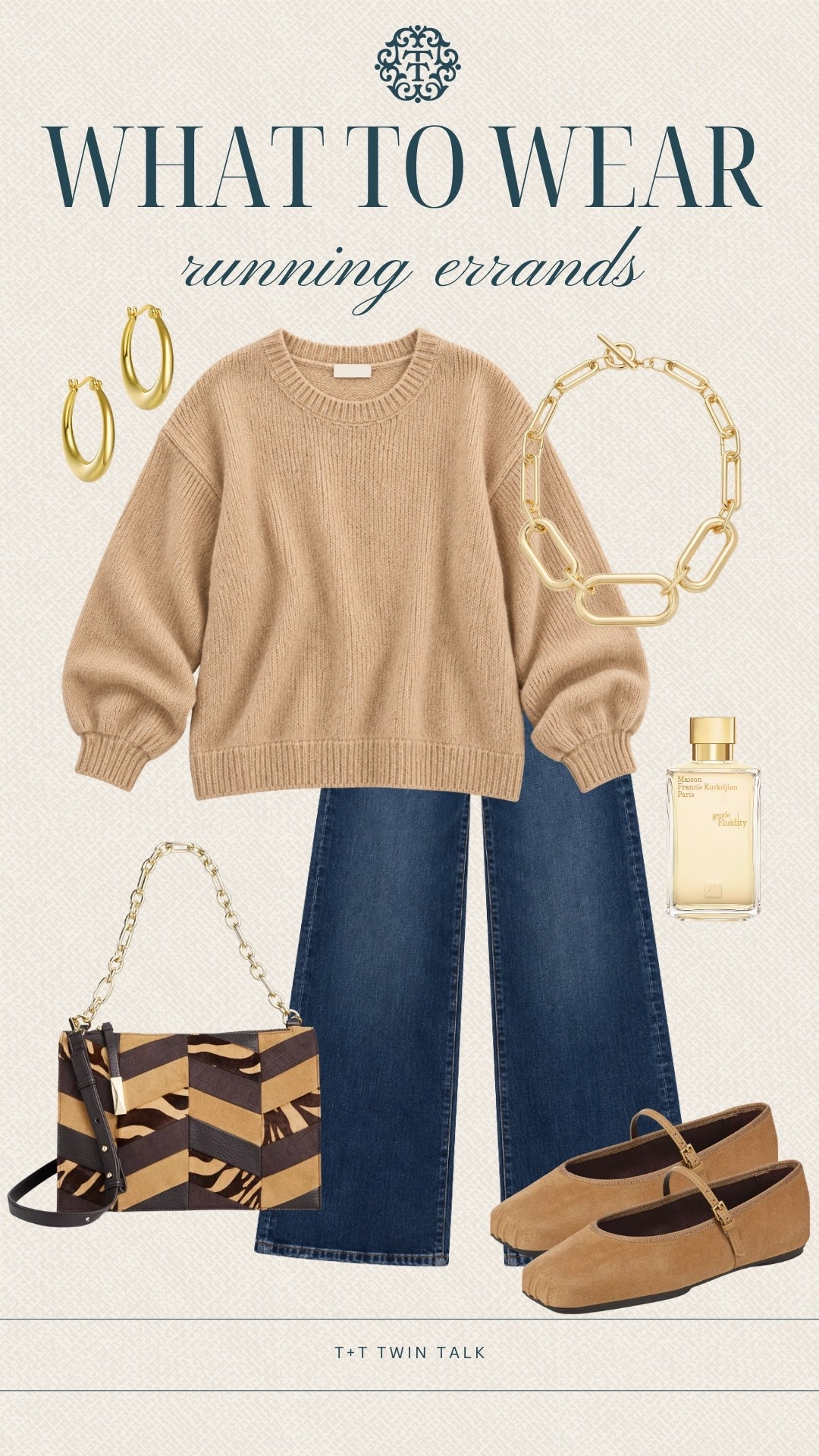T+T, what to wear! This cozy sweater, straight-leg jeans, and Mary Jane flats from Macy’s make an easy look for running errands this fall. The neutral tones and fun printed bag add the perfect finishing touches for a day out.

#LTKSeasonal #LTKOver40 #LTKMidsize