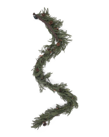 9ft Led Faux Pinecone Garland | TJ Maxx