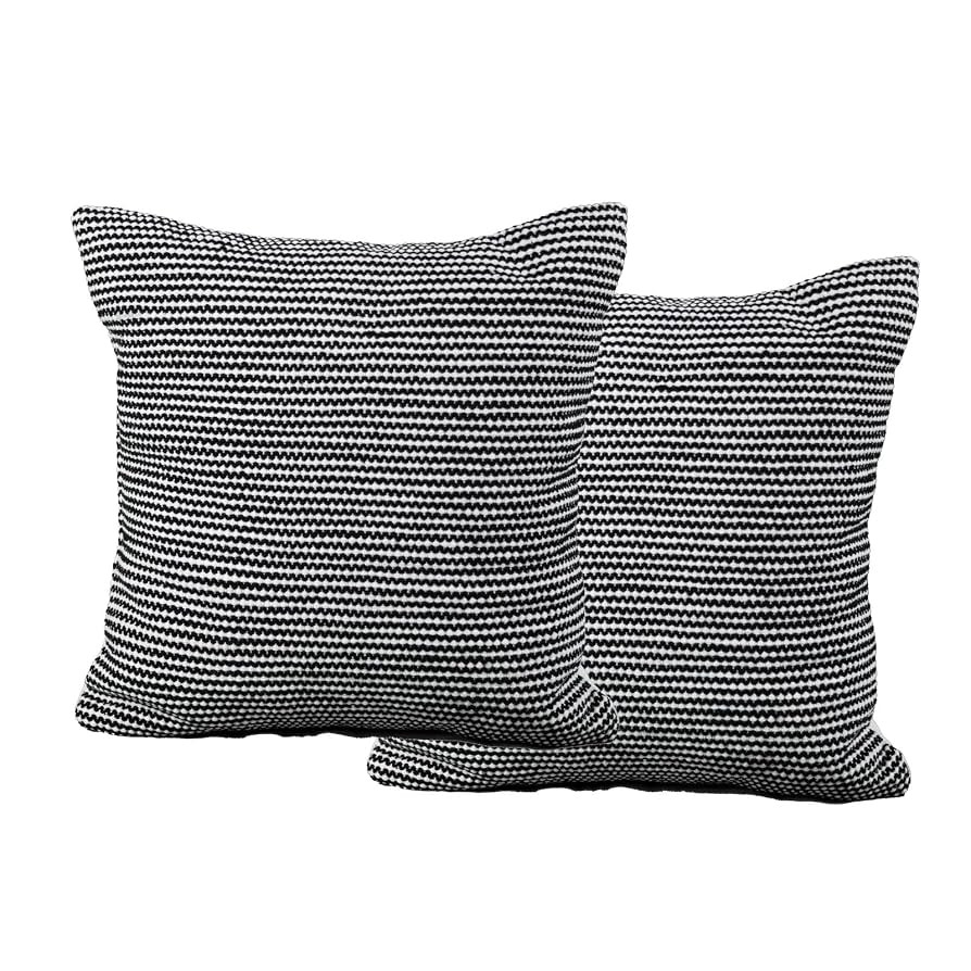Decorative Throw Pillow Black and White Textured Stuffed Modern Pillows Interior Design-2pk | Amazon (US)
