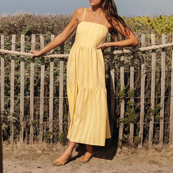 Cabo Midi Dress, Butter | Albion Fit