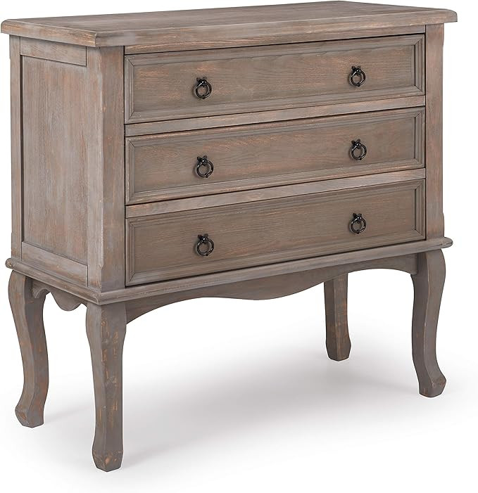 ClickDecor Thomas Antique Country Style Dresser Chest with 3 Drawers, Weathered Wood Nightstand L... | Amazon (US)