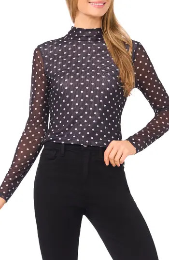 Long Sleeve Mesh Turtleneck | Nordstrom