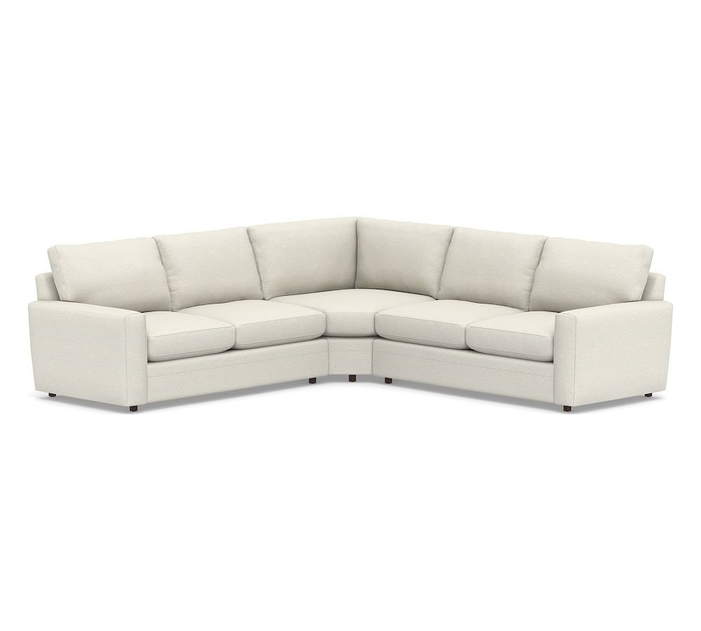 Pearce Modern Square Arm 3-Piece L-Shaped Sectional (118") | Pottery Barn (US)