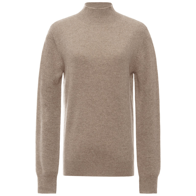 Cashmere Mock Neck Women Sweater | GOELIA