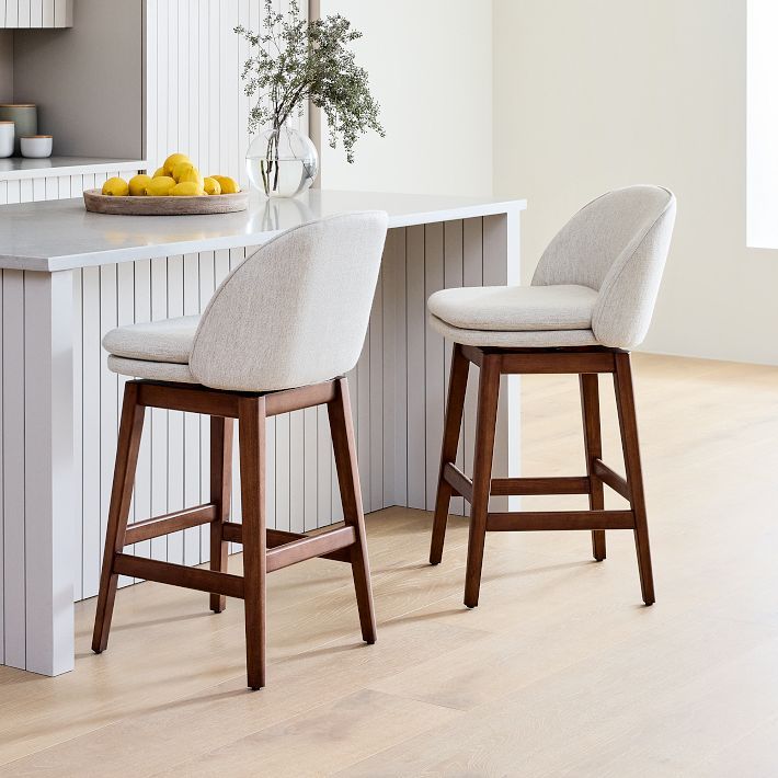 Wayne Swivel Armless Bar & Counter Stools | West Elm (US)