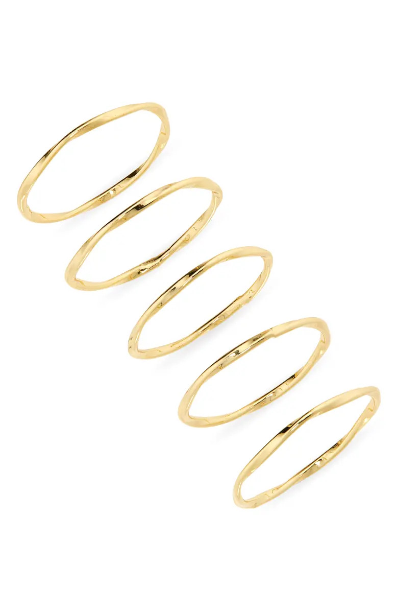Nordstrom Set of 5 Demi Fine Stacking Rings | Nordstrom | Nordstrom
