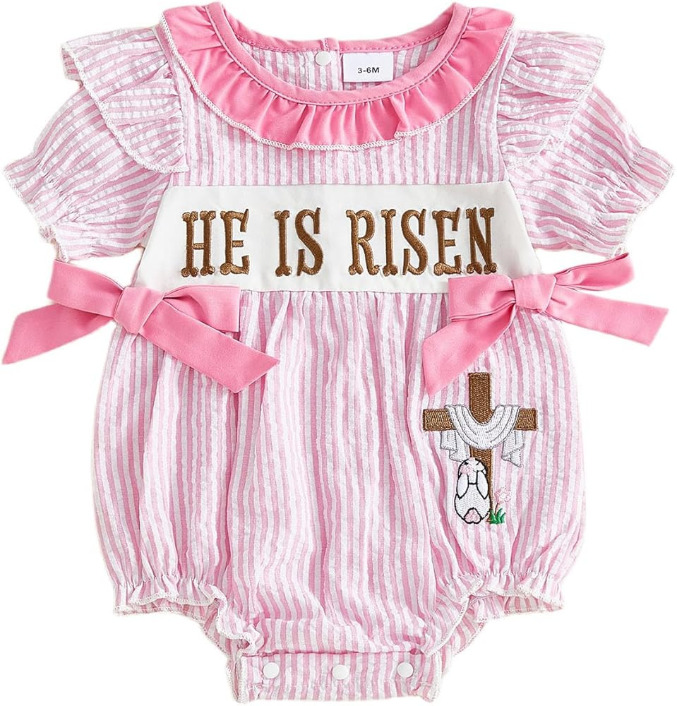 My First Mothers Day Baby Girl Outfit Mamas Girl Short Sleeve Bubble Onesie Romper Summer Infant ... | Amazon (US)