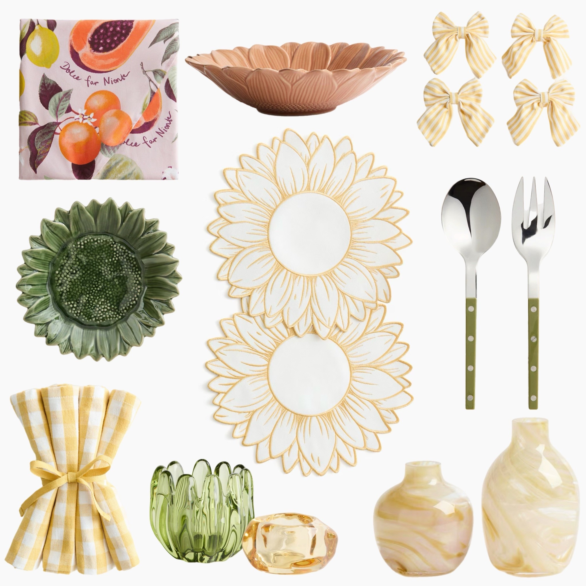 Sunshine-ready tablescape 🌼✨

This H&M Home spring table decor is the perfect mix of citrus prints, sunflower details, and soft yellow accents for hosting all season long. Think garden parties, summer brunch, baby showers, and alfresco dinners 🍋🌿

Layered floral placemats, gingham napkins, green glassware, sculptural bowls, and buttery marbled vases create that effortless European-inspired tablescape that feels elevated but still fresh and playful.

Saving this for every spring and summer hosting moment 💛

Shop my H&M Home favorites linked on my LTK.

#HMHome #SpringTablescape #SummerHosting #TableDecor #HomeStyling #HostessInspo #CitrusDecor #SunflowerDecor #BrunchTable #GardenPartyDecor #ItalianInspired #NeutralWithColor #EntertainingAtHome #SeasonalDecor

#LTKHome #LTKWedding #LTKSeasonal #LTKHome