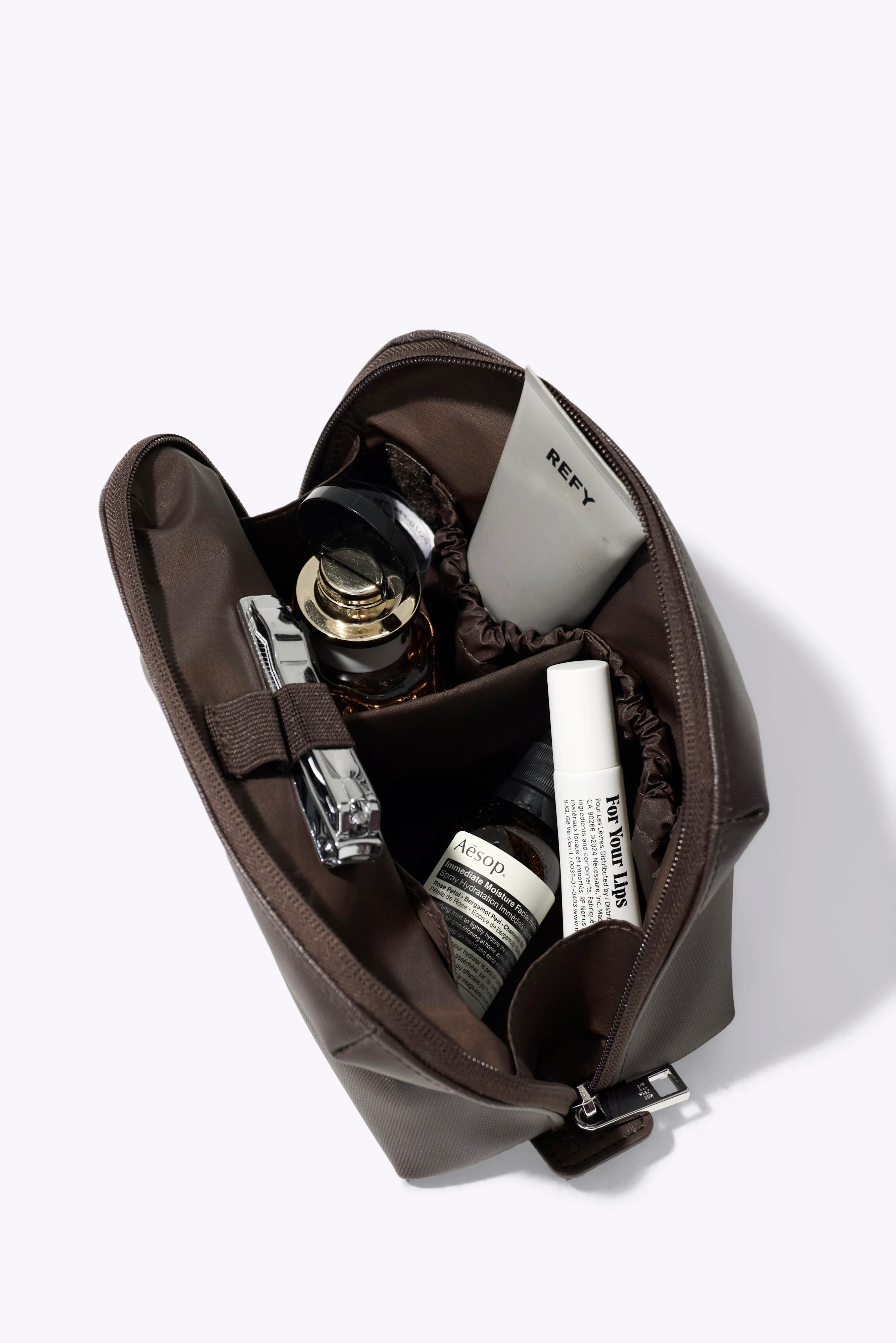 The Large Cosmetic Pouch 
                in Espresso | BEIS