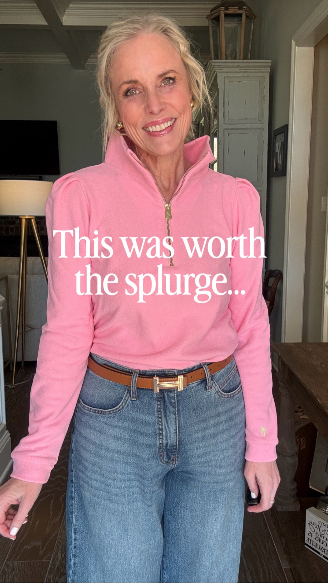 The puff sleeves and gold hardware zipper are what sold me. That little detail elevates it to a whole other level. And the half-zip layers perfectly over tees, which makes it even more wearable.

I’ll be honest… at $158, it was a splurge. But with my code, you can snag it for less — and since it’s already earned a permanent spot in my everyday rotation, it was absolutely worth it 🤍

If you’ve been eyeing one, now’s the time: LAURENOGGSGEE20 for 20% off.
Trust me — this one doesn’t sit around long.



#LTKOver40 #LTKgrwm #LTKootd