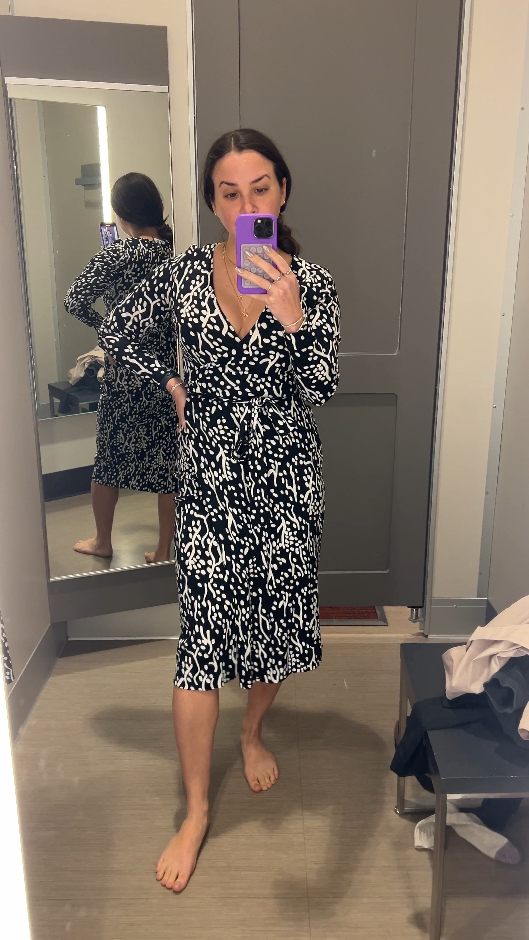 Target x DvF collab. Long sleeve wrap dress. Black print wrap dress. Wrap dress.

#LTKVideo #LTKfindsunder50 #LTKworkwear