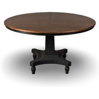 English Round Mahogany Table Painted Black With New Copper Top [10275] | Etsy (US)