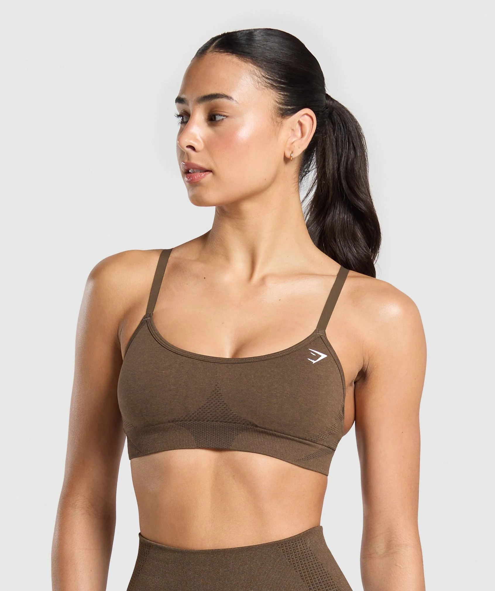Gymshark Vital Sports Bra - Espresso Marl | Gymshark US