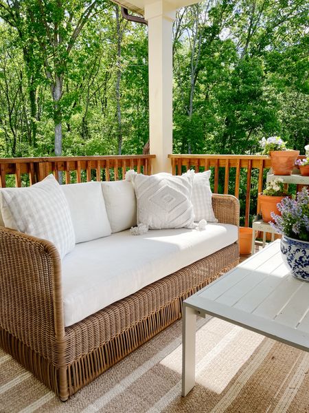 Outdoor furniture - deck furniture - porch decor - rattan outdoor furniture - outdoor white coffee table 

#LTKStyleTip #LTKHome #LTKSeasonal