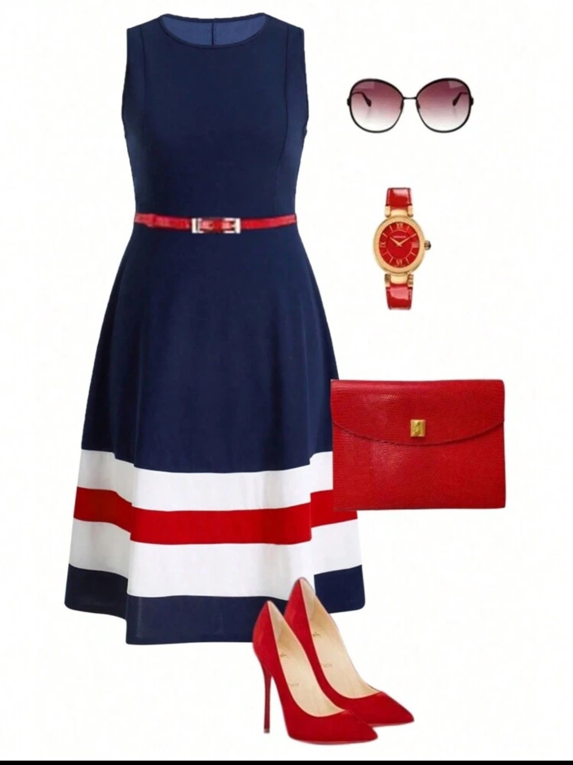 Serving classic vibes with a pop of red! This SHEIN fit is giving timeless elegance meets bold confidence. Perfect for brunch, meetings, or a patriotic pop! Shop the look on my LTK! #SHEINstyle #LTKfashion #RedWhiteAndCute #OOTD 

#LTKSaleAlert #LTKWorkwear #LTKStyleTip
