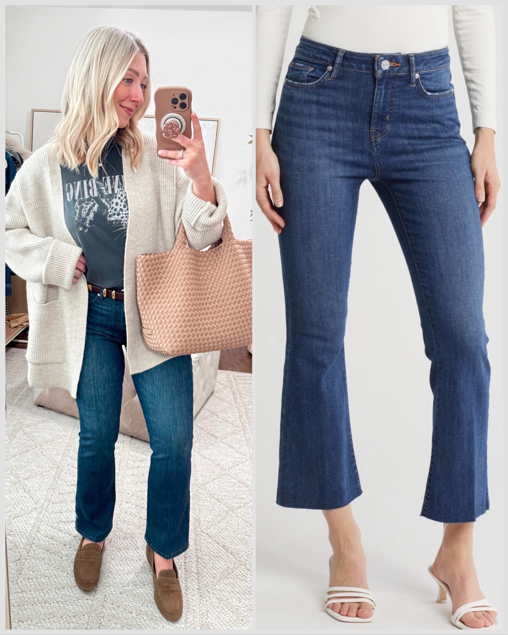 My favorite jeans lately 💙 Just ordered this new wash! If between sizes, size down! Size XS tank, size XS white tee (both run big), size small Anine Bing tee 

Casual outfits, frame denim, petite outfits, styling outfits 

#LTKdayinmylife #LTKHoliday #LTKFindsUnder100