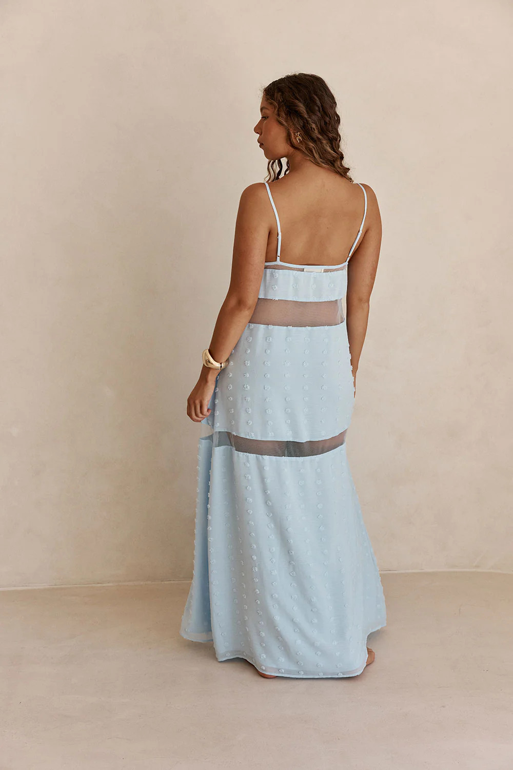 Baby Blue Panel Maxi Tarissa Dress | Sabo Skirt US