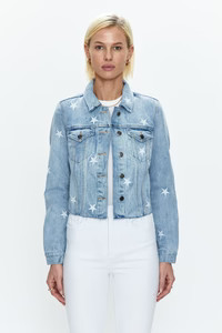 Brando Star Embroidery Denim Jacket - Zodiac | Pistola Denim