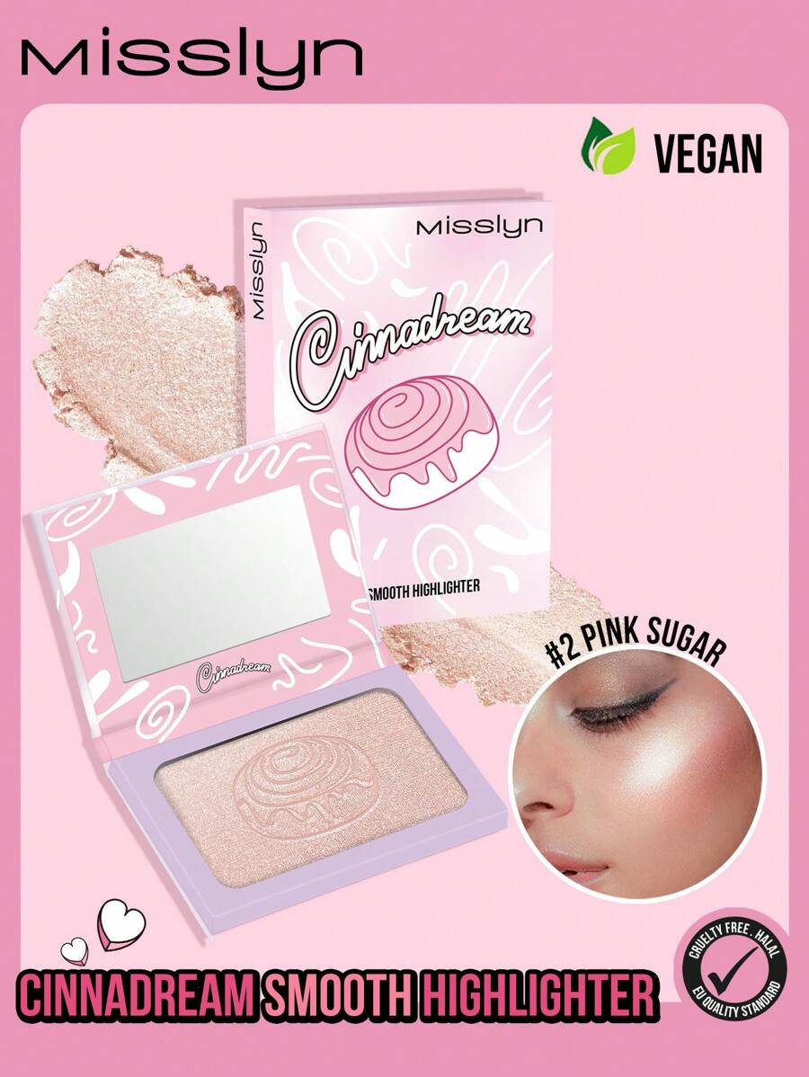 Misslyn MISSLYN-Cinnadream Smooth Highlighter, 1pc Highlighter Powder Palette, Highlighter, Shimm... | SHEIN