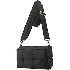 NAARIIAN Puffer shoulder bag Nylon padded woven handbag designer crossbody dupes women down purse | Amazon (US)
