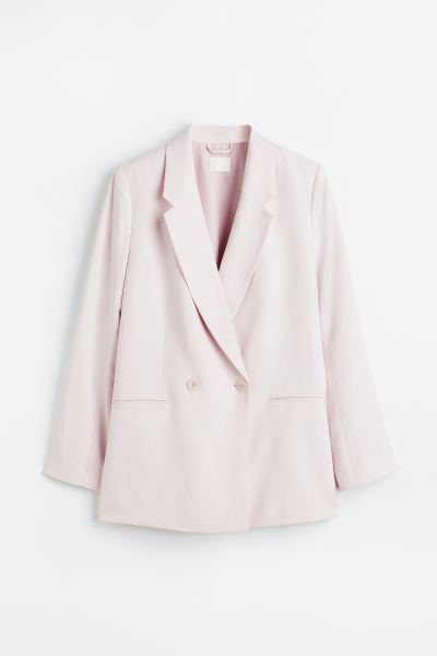 Double-breasted Jacket - Light pink - Ladies | H&M US | H&M (US + CA)