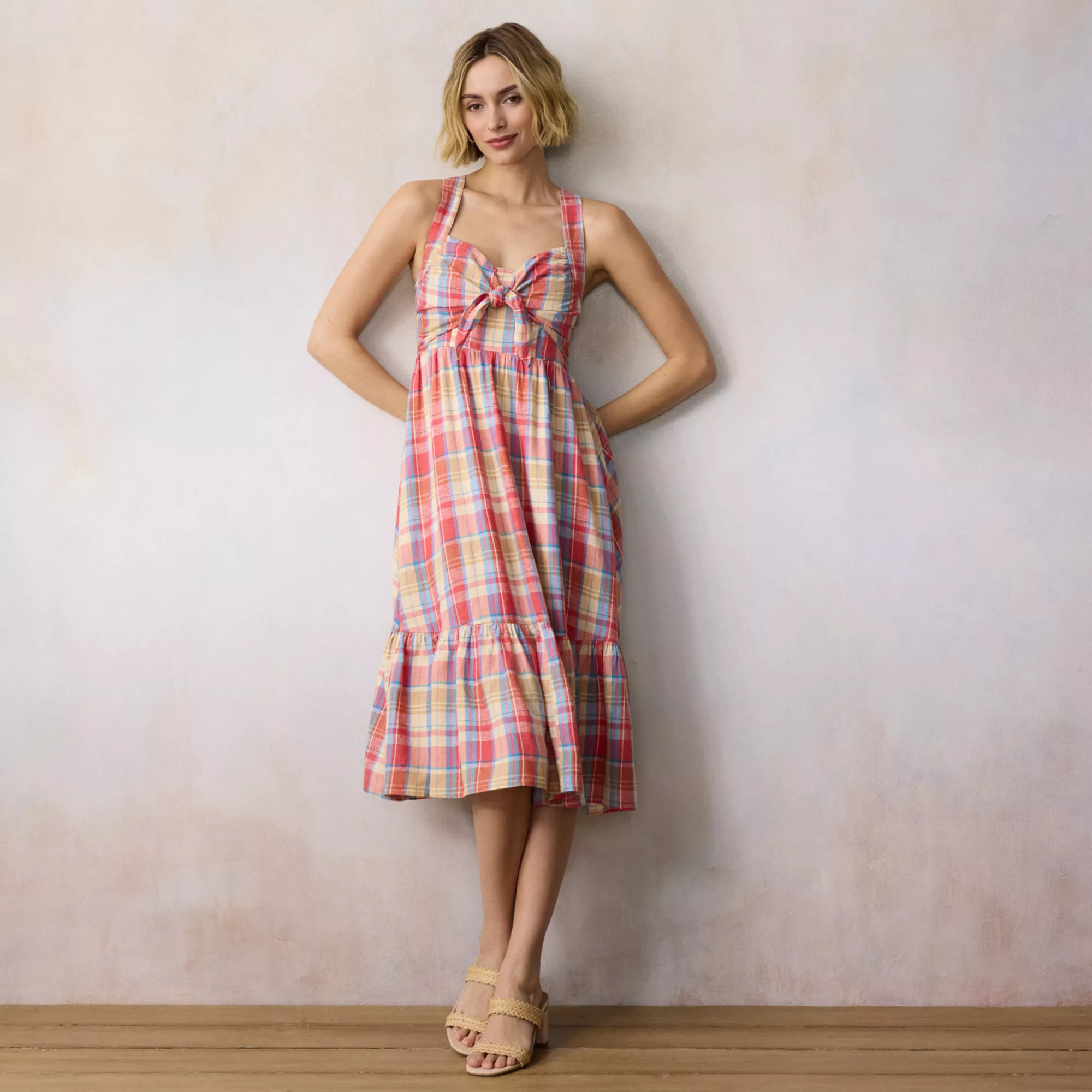 Petite LC Lauren Conrad Sleeveless Tiered Midi Dress | Kohl's