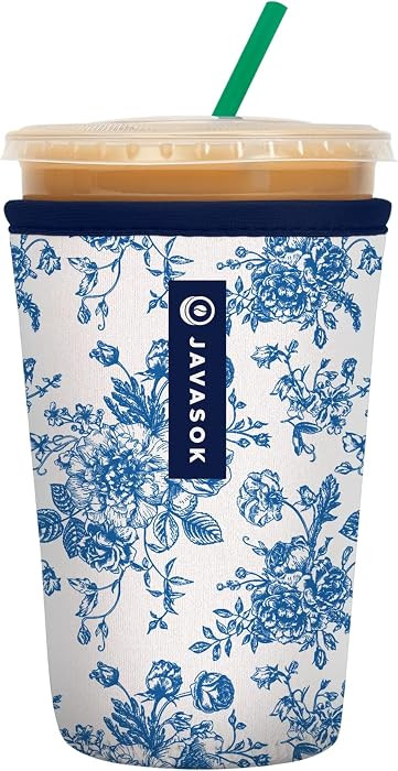 Sok It Java Sok Iced Coffee & Cold Soda Insulated Neoprene Cup Sleeve (Like Fine China, Medium: 22-28oz) | Amazon (US)