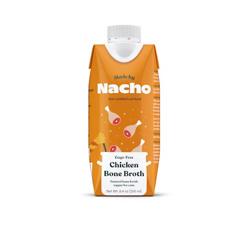 Made by Nacho Cage-free Chicken Bone Broth Cat Food Topper, 8.4 oz., Case of 12 | Petco