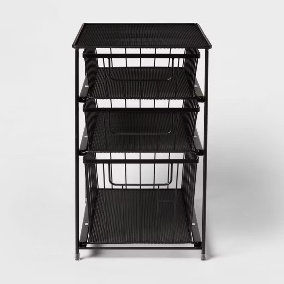 3 Tier Drawer Organizer Matte Black - Brightroom™ | Target