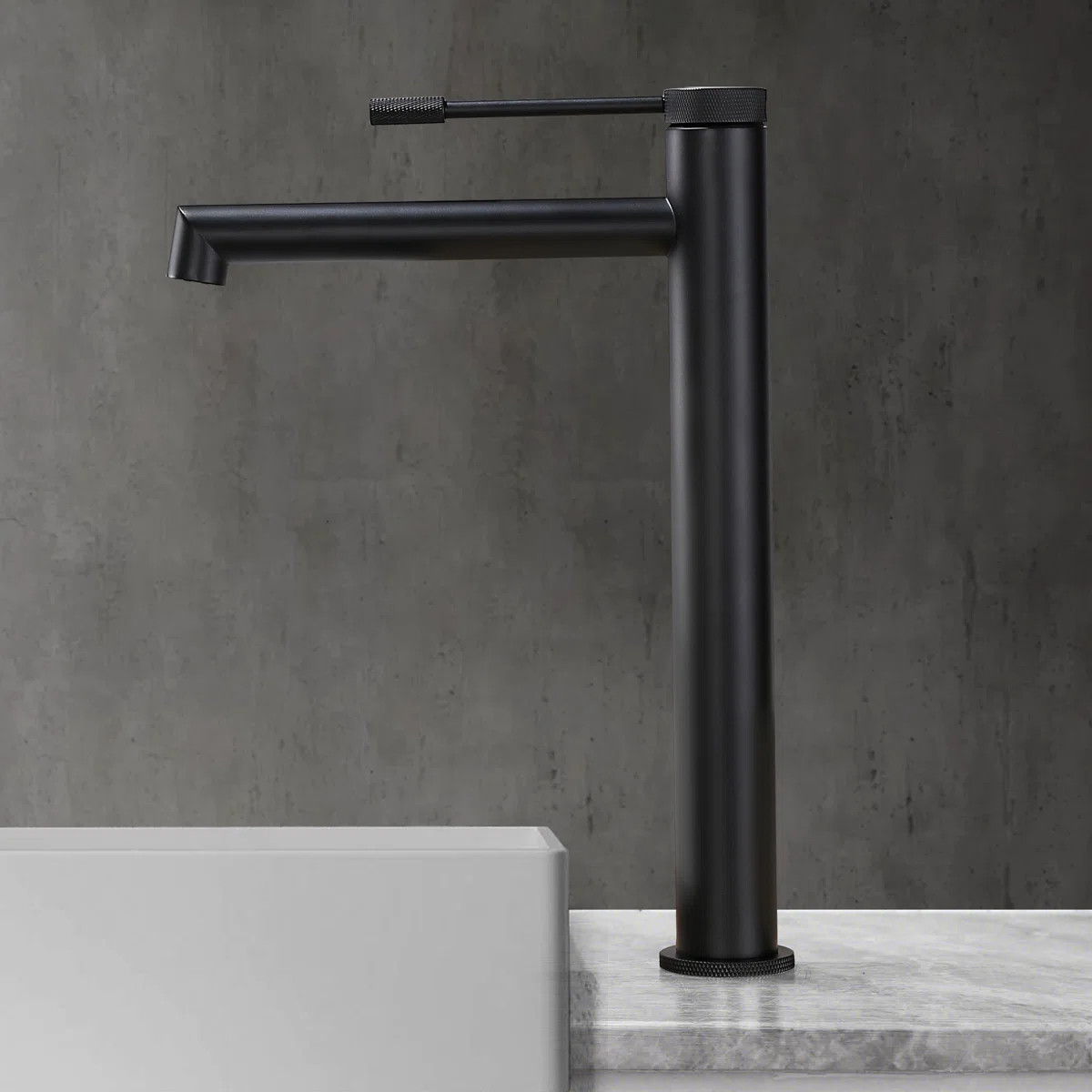 11.46" Solid Brass Single Handle Single Hole Vessel Sink Bathroom Faucet AD5908MB | Wayfair North America