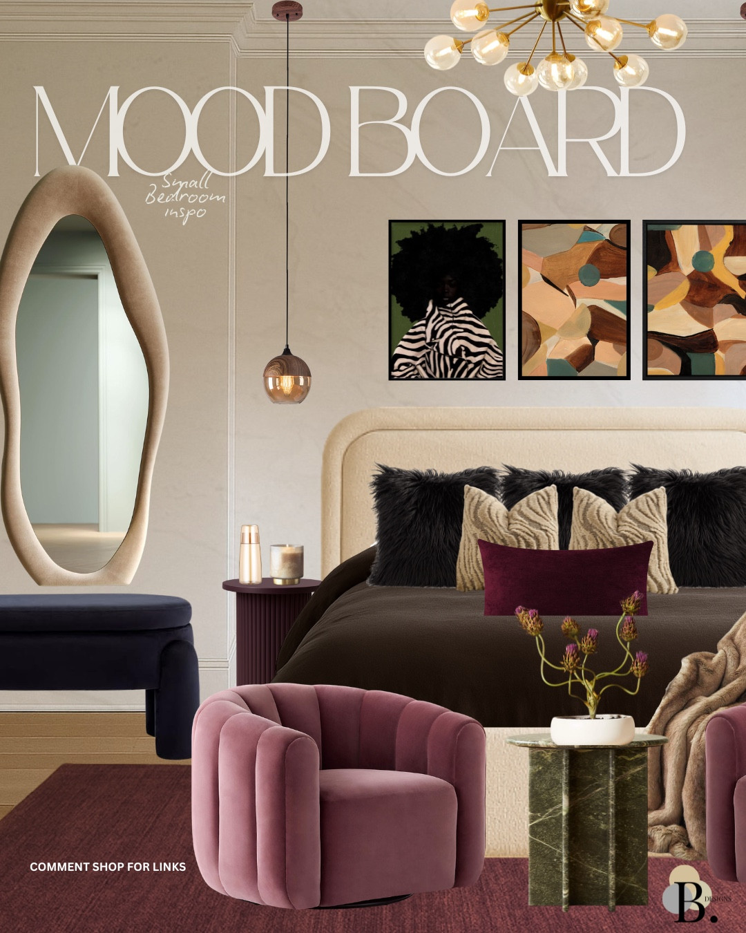 So much fun with this small space! This bedroom was a collaboration between myself and our designer Saly for one of our virtual clients. We built it on a grounded base, layered in texture and contrast, and finished with statement art and warm, ambient lighting to pull it all together.

Proof that virtual doesn’t mean watered down. Our eDesign service  gives you a clear plan, curated pieces, and the confidence to execute your space beautifully, wherever you are. 

#LTKHome