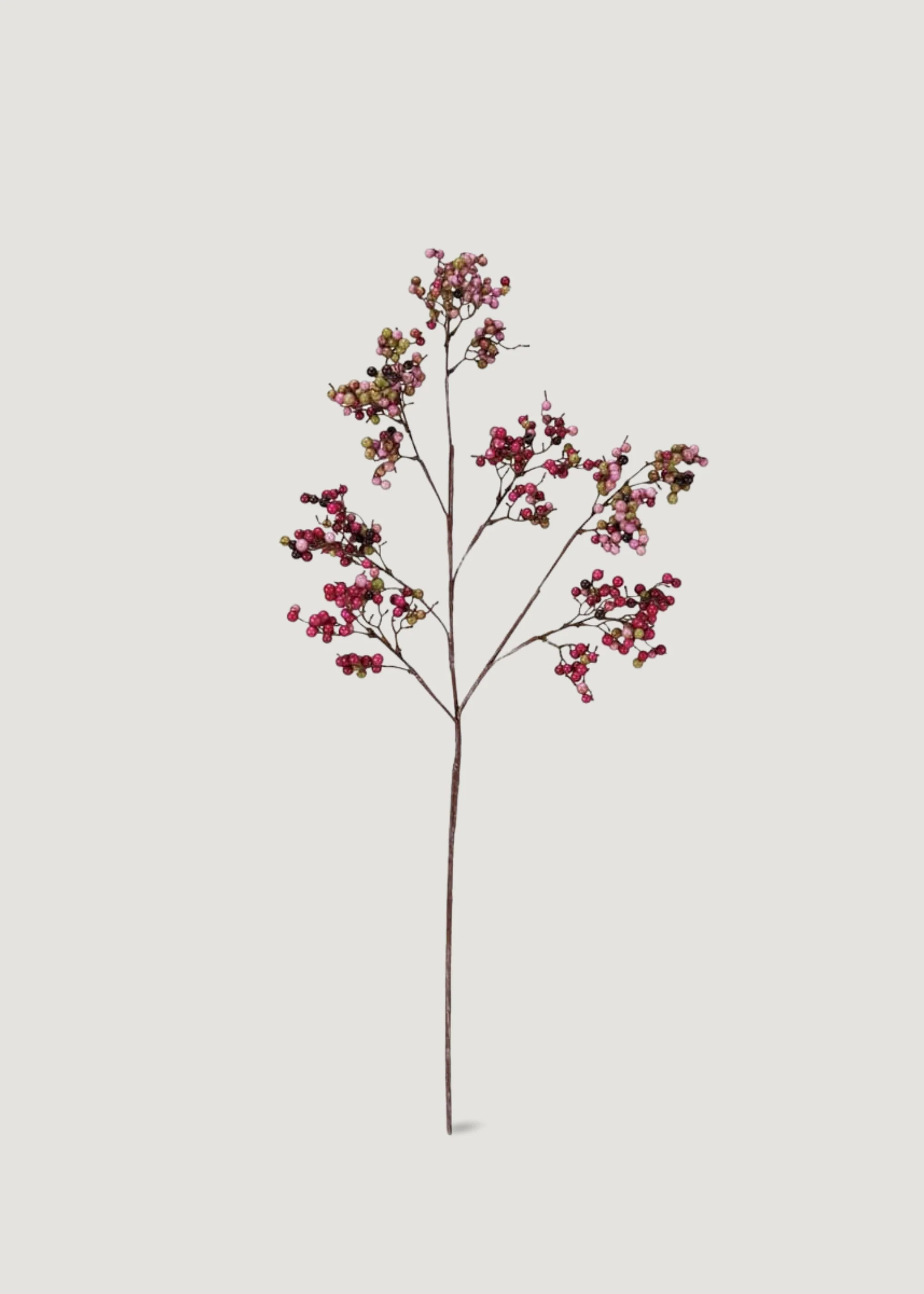 Burgundy and Green Faux Berry Branch - 38.25" | Afloral