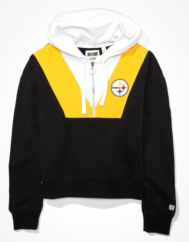 Tailgate Women's Pittsburgh Steelers Half-Zip Hoodie | American Eagle Outfitters (US & CA)