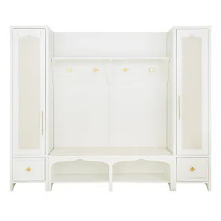 Mona 3-Piece Entry Bench with Hutch - Ballard Designs | Ballard Designs, Inc.