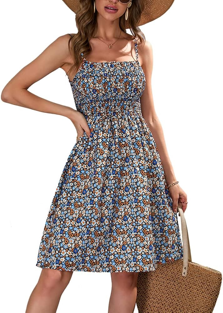 Yeshire Women's Sleeveless Floral Crop Top and Maxi Skirt Sets 2 Piece Outfit Dresses | Amazon (US)