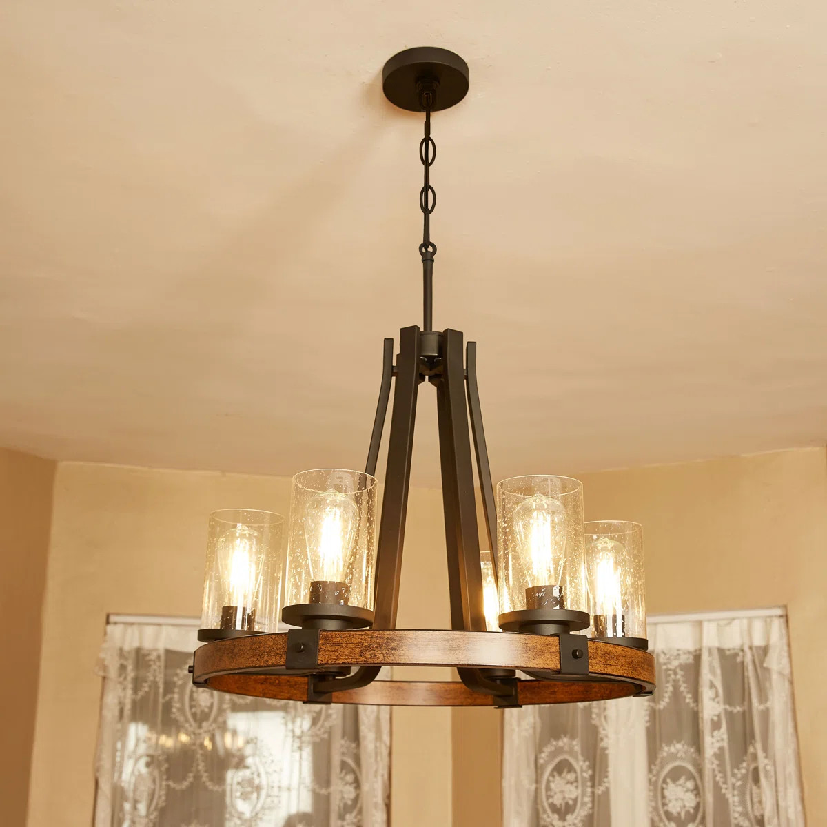 Livorno 6 - Light Wagon Wheel Chandelier | Wayfair North America