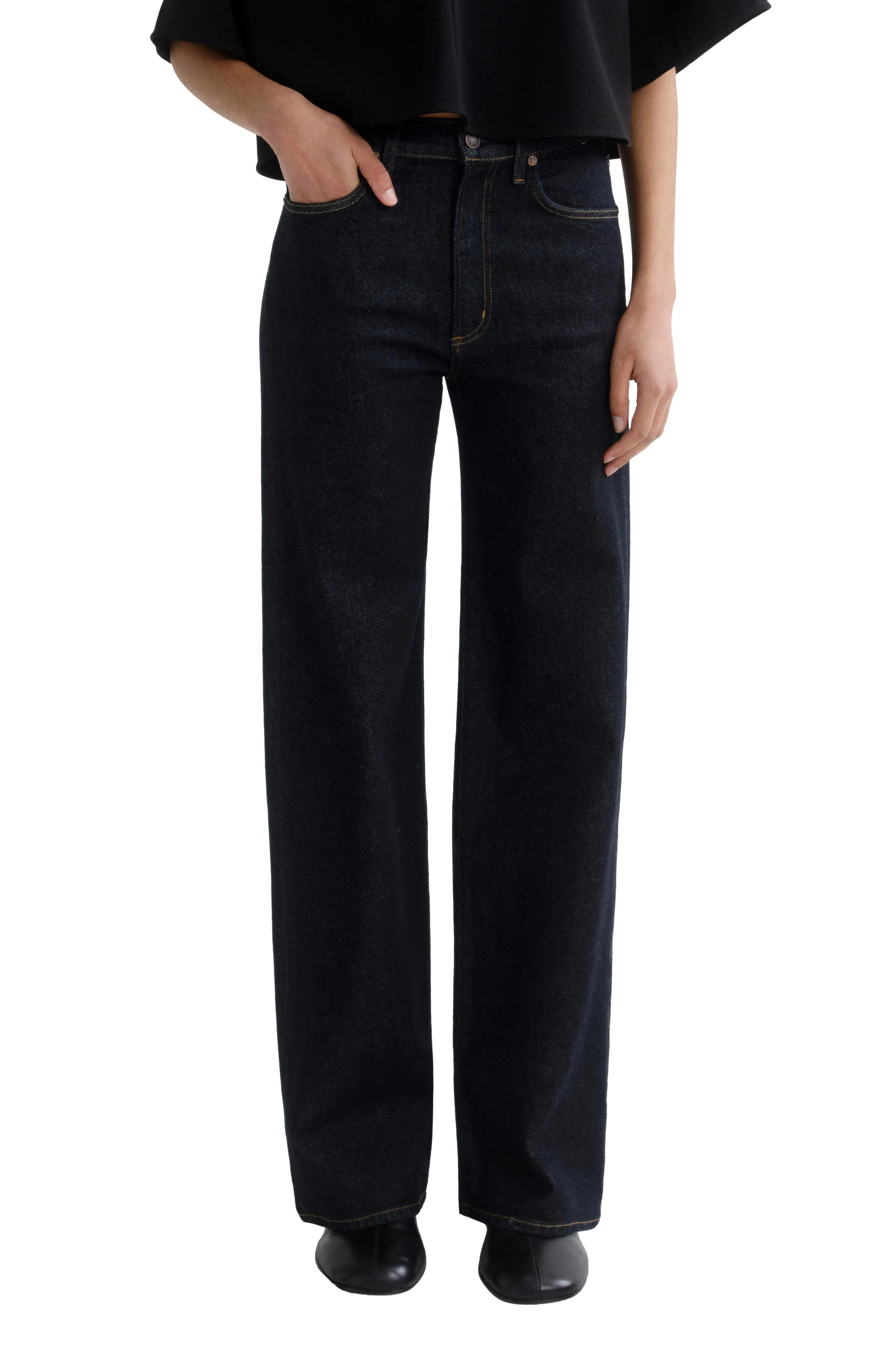 AGOLDE Harper High Waist Straight Leg Jeans in Rinse (Rinse Ind) at Nordstrom, Size 32 | Nordstrom