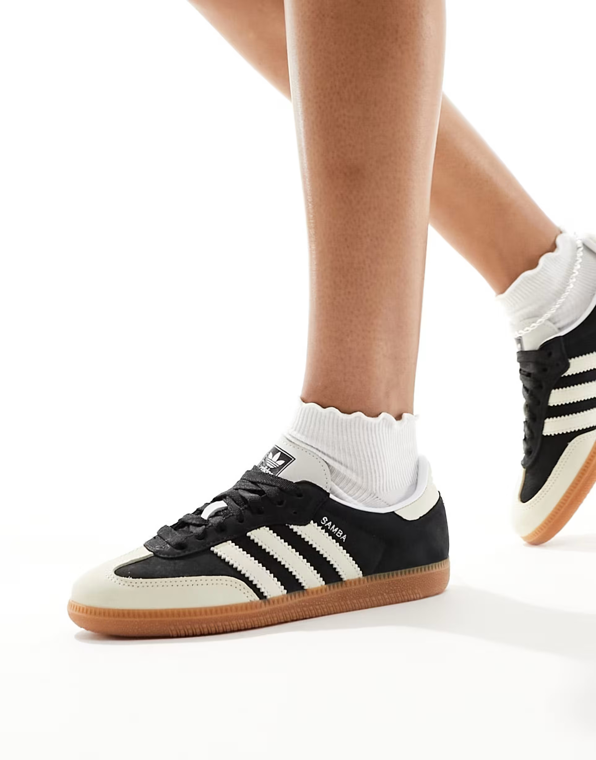 adidas Originals Samba OG trainers in black and beige suede | ASOS (Global)
