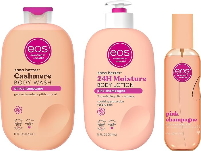 eos Pink Champagne Scent Layering Bundle - Body Wash, Body Mist, Body Lotion | Amazon (US)