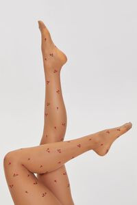 Cherry Print Sheer Tights | Forever 21 (US)