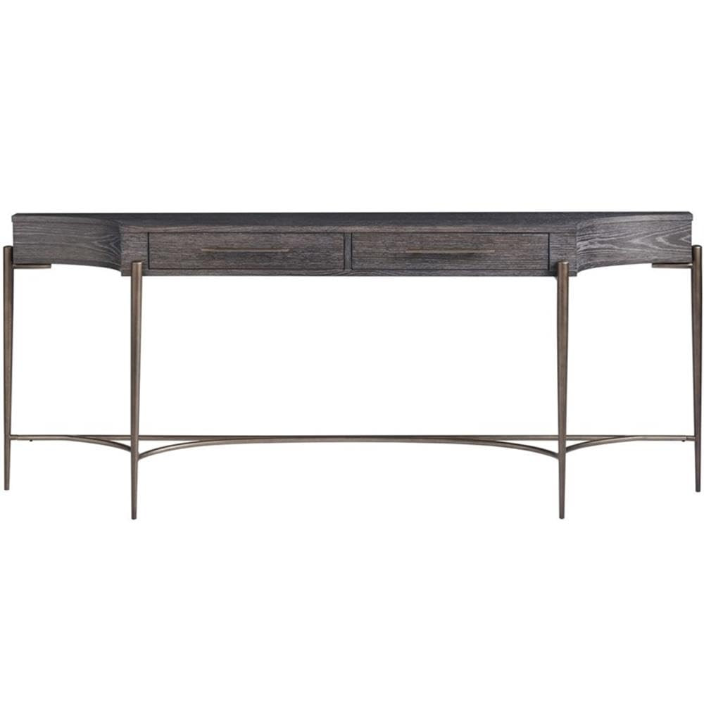 MAKLAINE Modern Styled Wood Console Table in Onyx Brown Finish | Amazon (US)