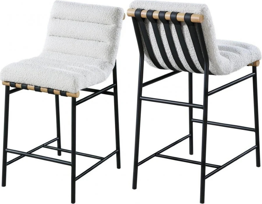 Burke Cream Faux Leather Counter Stool | 1stopbedrooms