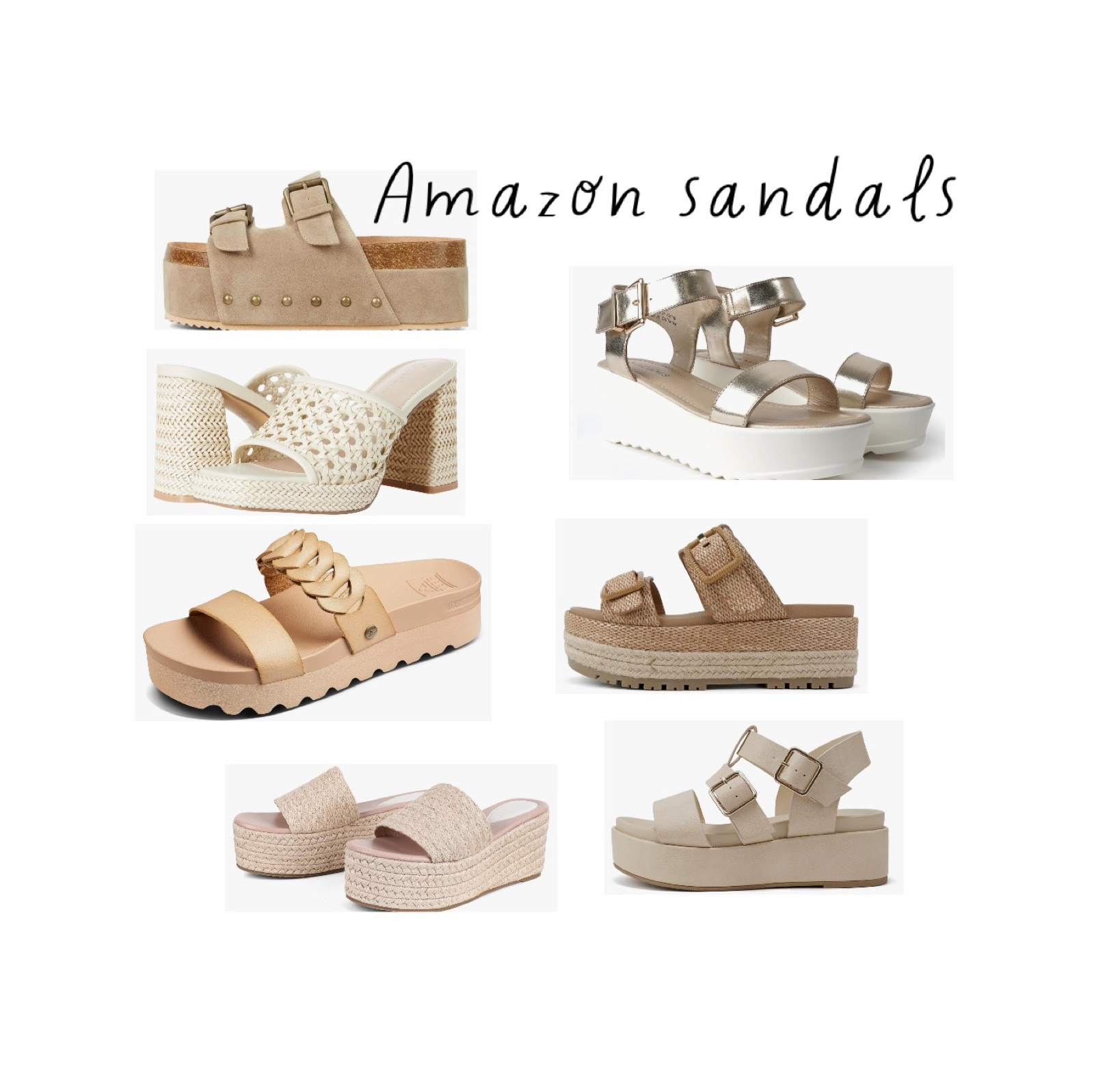 Amazon sandals, platform sandals, slip on sandals, summer shoes 

#LTKShoeCrush