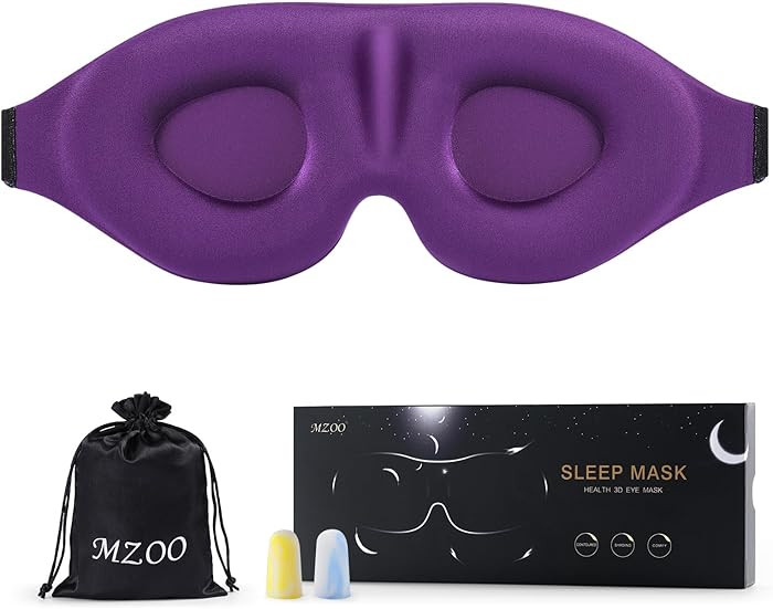 MZOO Luxury Sleep Eye Mask for Side Sleeper Men Women, Zero Eye Pressure 3D Sleeping Mask, Light ... | Amazon (US)
