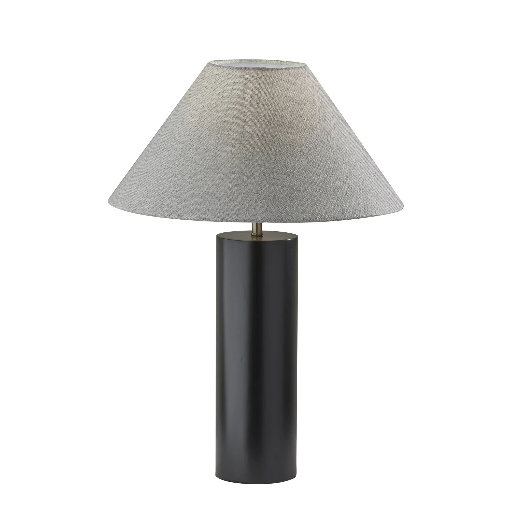 Adesso Martin Table Lamp, Black Poplar Wood with Antique Brass Accent | Walmart (US)