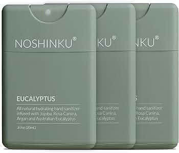 Noshinku Pocket Hand Sanitizer | Bundle (Eucalyptus Refillable (3-Pack) | Amazon (US)